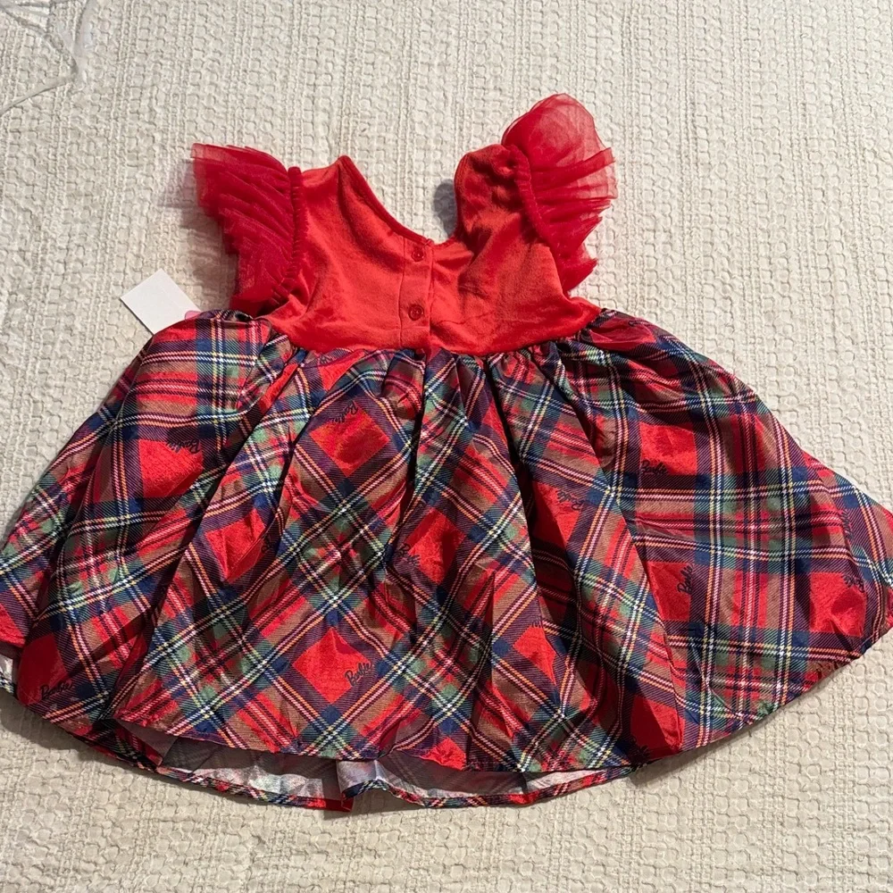 Barbie Red Plaid Dress with Bow